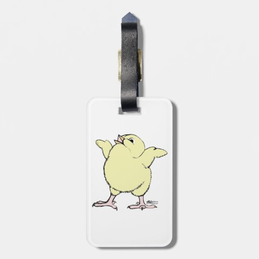 Happy Chick Bagagelabel (Achterkant verticaal)