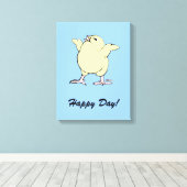 Happy Chick Canvas Afdruk (Insitu (Houten vloer))