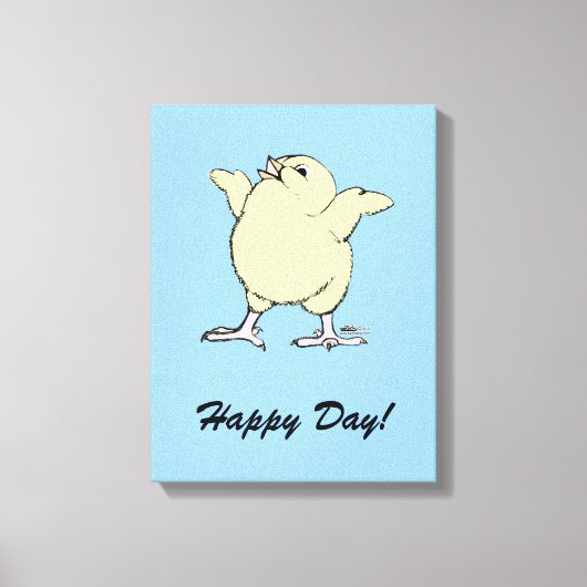 Happy Chick Canvas Afdruk (Voorkant)