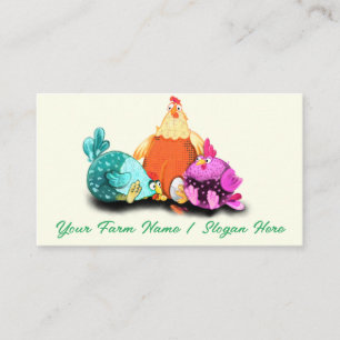 Happy Chicken Funny Carte de visite Votre propre d