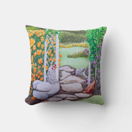 Happy Chicken Garden  Kussen