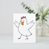 Happy Chicken Hen Cartoon Briefkaart (Staand voorkant)