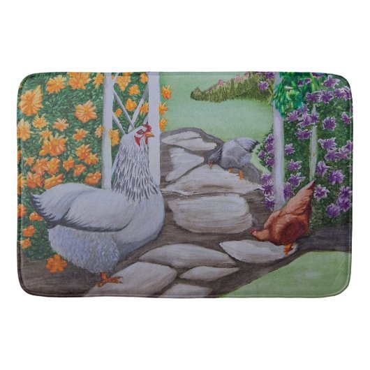 Happy Chicken Park Badmat (Voorkant)