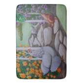 Happy Chicken Park Badmat (Voorkant Verticaal)