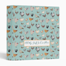 Happy Chicken-patroonleisteen blauw