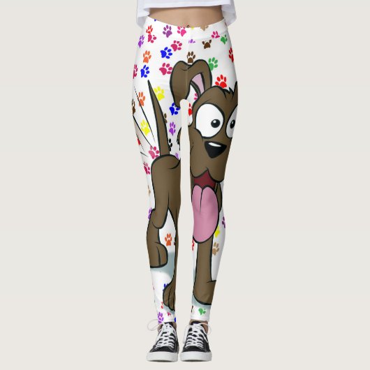 Happy Chien femmes Leggings (Devant)