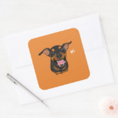 Happy Chien Miniature Pin Pin Sticker (Enveloppe)