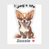Happy Chihuahua – Cute Design for Dog Lovers Sticker (Vel)