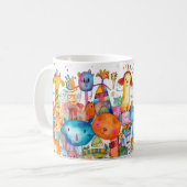 Happy Children's draw Farm animals Koffiemok (Voorkant links)