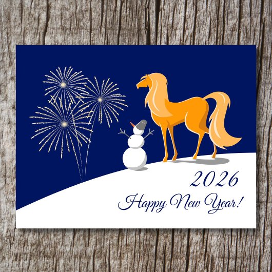 Happy Chinese New Year of the Fire Horse 2026 Feestdagenkaart