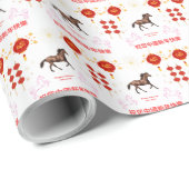 Happy Chinese new year white Cadeaupapier (Rol Hoek)