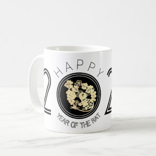 Happy Chinese Rat Nieuwjaar 2020 Witte Mok 4