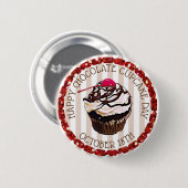 Happy Chocolate Cupcake Dag 18 oktober Button (Voorkant /achterkant)