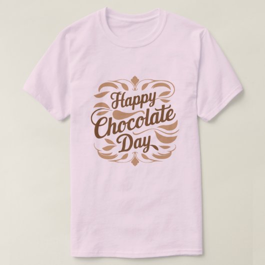Happy Chocolate Day typografie T-shirt ontwerp (Design voorkant)