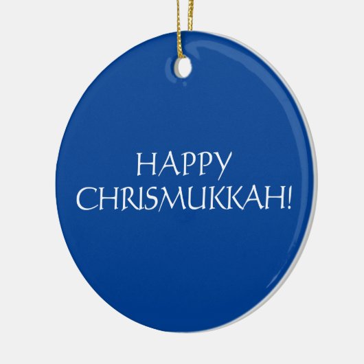 Happy Chrismukkah blue kerstjewish Holiday Keramisch Ornament (Links)
