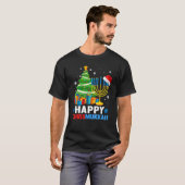 Happy Chrismukkah Christmas Tree Menorah Chanukah T-shirt (Voorkant volledig)