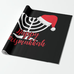 Happy Chrismukkah Funny Hanukkah en Kerstmis Cadeaupapier