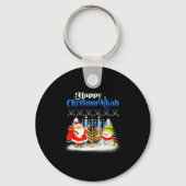 Happy Chrismukkah Jewish Christmas Hanukkah Sleutelhanger (Voorkant)