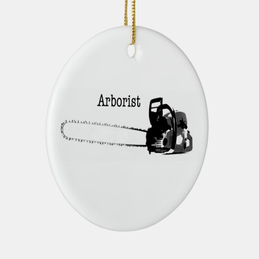 Happy Christmas Arborist Tree Chirurg kettingzaag Keramisch Ornament (Rechts)