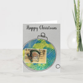 Happy Christmas Card - hand drawn ornament 2020-4 Bedankkaart