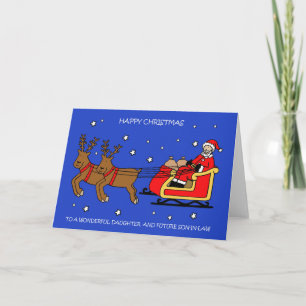 Happy Christmas Daughter and Future Son-in-Law Kaart