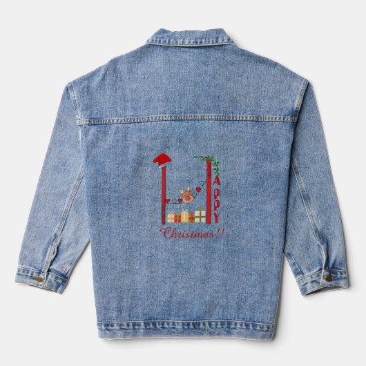 Happy Christmas Denim Jacket (Achterkant)