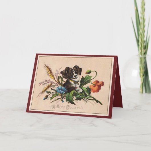 Happy Christmas Dog Feestdagen Kaart (Voorkant)