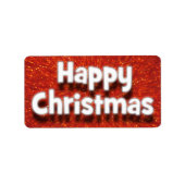Happy Christmas Enveloppe/Parcel Sticker de voeux (Devant)
