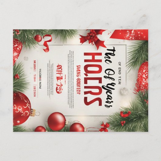 HAPPY CHRISTMAS FEESTDAGENKAART (Voorkant)