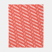 HAPPY Christmas Fleece Deken (Voorkant)
