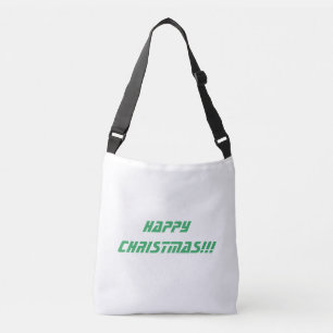 Happy Christmas Gedrukte Tekst Naam Huwelijkscadea Crossbody Tas
