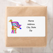 Happy Christmas Giraffe Label (Insitu)