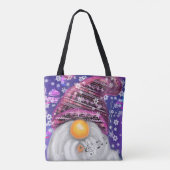 Happy Christmas Gnome Canvas tas (Achterkant)