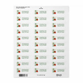 Happy Christmas Kaart Envelope Sticker (Full Sheet)