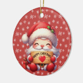 Happy Christmas Kerstman Ronde Acryl Ornament (Links)