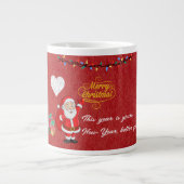 Happy Christmas & New Year Mug Extra Grote Beker (Voorkant)