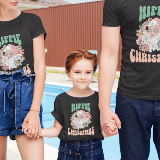 Happy Christmas Retro 60s Hippie Groovy T-shirt