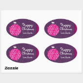 Happy Christmas sparkle bauble cadeau sticker (Vel)