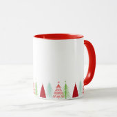 Happy Christmas Tree Row Mug Mok (Voorkant rechts)