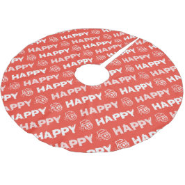 HAPPY Christmas Tree Skirt Kerstboom Rok