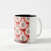 Happy Christmas Two-Tone Coffee Mok (Voorkant rechts)