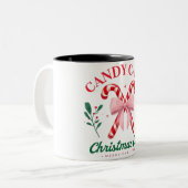 Happy Christmas Two-Tone Coffee Mok (Voorkant links)