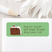 Happy Christmas UK Britse taart plak feestelijk Etiket (Insitu)