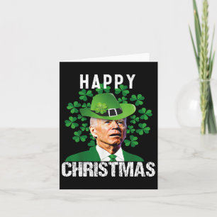 Happy Christmas verwarde grappige Joe Biden St Pat Kaart