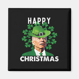 Happy Christmas verwarde grappige Joe Biden St Pat Magneet