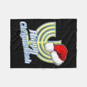 Happy Christmukkah Hanukkah Christmas  Fleece Deken (Voorkant (Horizontaal))