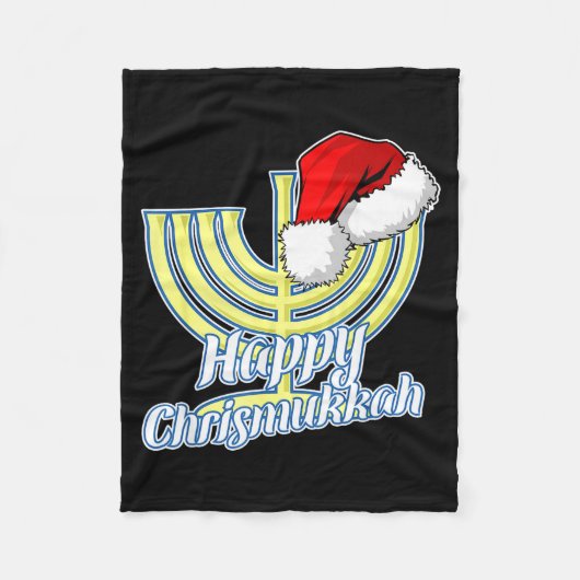 Happy Christmukkah Hanukkah Christmas  Fleece Deken (Voorkant)