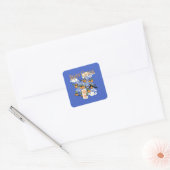 Happy Chuseok met Persimmon Tree Vierkante Sticker (Envelop)