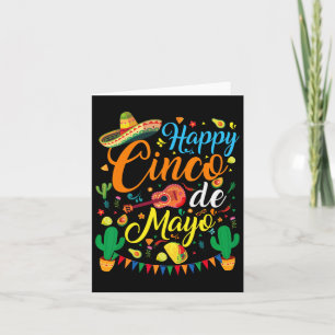 Happy Cinco De Mayo Fiesta Mexicaanse partij 5 De  Kaart