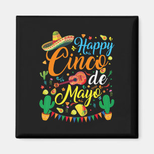 Happy Cinco De Mayo Fiesta Mexicaanse partij 5 De Magneet